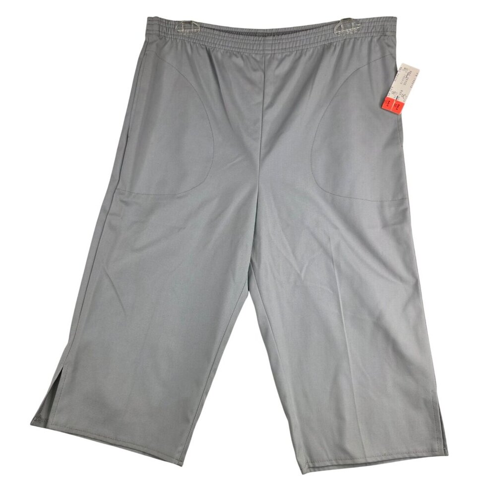 Vintage 70s Paddle & Saddle Capri Pants Sze 8 Gray Deadstock USA Casual Vacation